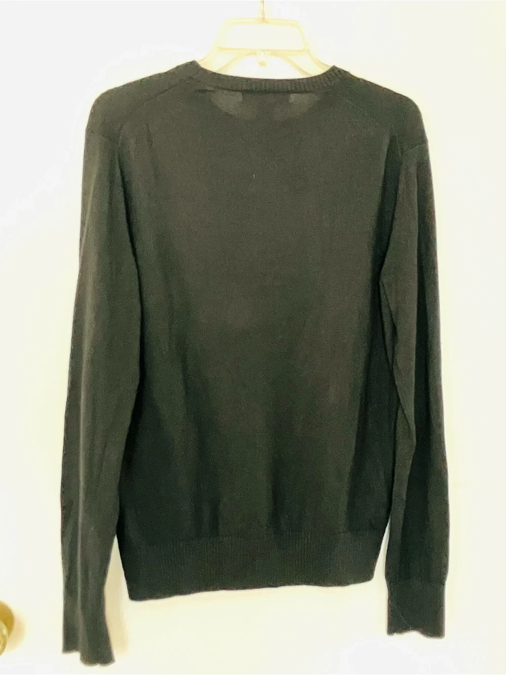 Banana Republic Luxury Blend Black Sweater Cotton Silk Cashmere Mens Size Small